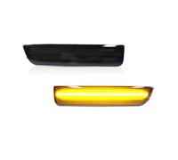 DZSQTGJKIO Wing Mirror Indicator For VW For Passat For B5.5 2001 2002 2003 2004 2005 LED Front/Rear Bumper Side Marker Turn Signal Lights Flare Lamps(Smoked Lens Amber)