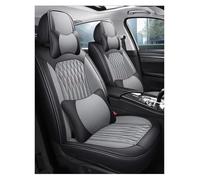 DZSQWETYU Car Seat Cover Pu Leather Universal Car Seat Cover For Shuttle For Crosstour For URV For Inspire For XRV For HRV For Pilot For Insight Seat Cushions(Black Gray+cushion)