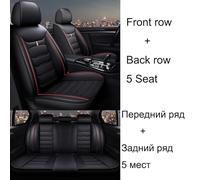 dzstnbhd Cushions Protecto For For A4 For Avant For A1 A2 A3 A4L Sportback For A5 Sportback A6 5 Seat Car Seat Covers Car Accessories Waterproof(Black Red 4pcs,Deluxe Edition)