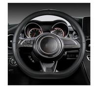 DZSUNLOHJ Car Steering Wheel Cover Microfiber Leather D Shape 38cm Car Steering Wheel Cover For Suzuki For Swift 2017 2018 2019 2020 2021 2022 Auto Accessories Steering Wheel Cover(Black)