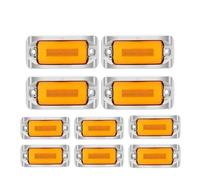 DZSYANJIASM Car Rear Stop Light 12V 24V Flash Stop Light Semi Trailer Side LED Turn Signal Lamp Waterproof Truck Brake Parking Indicator Removable Shell(10pcs Yellow Light)