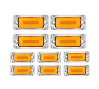 DZSYANJIASM Car Rear Stop Light 12V 24V Flash Stop Light Semi Trailer Side LED Turn Signal Lamp Waterproof Truck Brake Parking Indicator Light Removable Shell(10pcs Yellow Light)