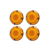 DZSYANJIASM Car Rear Stop Light 12V 24V Tail Additional Brake Light LED Flash Warning Signal Stop Indicator Lamp 7inch Round for Bus Trailer Truck Waterproof(4pcs Yellow Light)