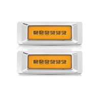 DZSYANJIASM Car Rear Stop Light Front Rear LED Brake Light 12/24V Turn Signal Lamp for Semi-Trailer Cargo Van Pickup Truck Tractor Car Parking Taillight(2pcs Yellow Light)