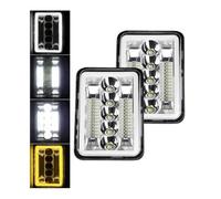 DZSYANJIASM Car Rear Stop Light H4651 H4652 H4656 H4666 H6545 LED Head Light 4x6 Inch Halo Work Lamp for Mustang for Probe(2pcs Headlight)