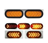 DZSYANJIASM Car Rear Stop Light Tractor Tail Signal Light 6inch Rear Brake Indicator Lamp for Peterbilt Truck 12V 24V LED Taillight(2pcs Yellow Light)