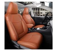 DZSYANJIASM Car Seat Covers Full Set Middle Perforated Leather For Toyota For RAV4 For Corolla For CHR Waterproof(Orange)