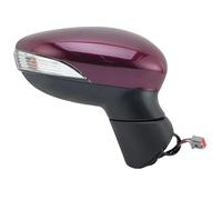DZSYANJIASM Car Tail lights Car Accessories 6 Wires Side Rearview Mirror Assembly For Fiesta MK7 2008-2012 Electric Violet Magenta Red Side Door Mirror Tail Brake Indicator(Right)