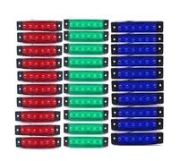 DZSYANJIASM LED Third Stop Light 10/30Pcs Truck Trailer Side Marker Indicators Light Car Signal Brake Rear Warning Tail LED 12/24V Accessories(30X Red Green Blue)