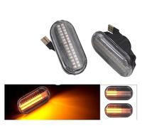 DZSYANJIASM Mirror Turn Signal 2PCS Dynamic LED Side Marker Lights 12V Flowing Turn Signal Light Side Repeater Lamp Panel Lamp For Nissan For Qashqai 350Z J10(Dynamic Crystal)