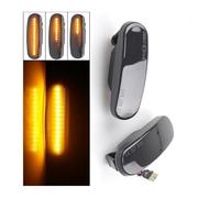 DZSYANJIASM Mirror Turn Signal 2Pcs Dynamic LED Turn Signal Side Marker Light Repeater Lamp For Citroen For Nemo 2008-2019(Dynamic Smoked)