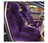 DZSYBUIGB Car Seat Covers - Warm Plush Universal Long Wool Fur Car Front Seat Protect Cushion Mat - Violet