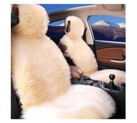 DZSYBUIGB Car Seat Covers - Warm Plush Universal Long Wool Fur Front Seat Protect Cushion Mat - Auto Accessories - Beige