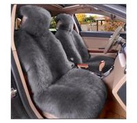 DZSYBUIGB Car Seat Covers - Warm Plush Universal Long Wool Fur Front Seat Protect Cushion Mat - Dark Grey