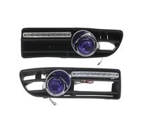 DZSYBUIGB Led Light Bar Pair Fog Lamp With Grille Cover With Wires For VW For Bora 1999-2004 Front Bumper Anti Light 1J5853665B (Pair Purple)