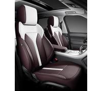 DZSYINGCHUSM Car Seat Cover PU Leather Fashion Durable Car Seat Covers For Skoda For Superb 2 3 For Karoq For Octavia A5 A3 Interior Accessories Carseatcover(5PCs-Coffee White)