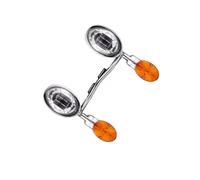 DZSYINGCHUSM Mirror Indicator Light Motorcycle Driving Passing Spotlight Light Bar & Turn Signals Lamp Kit for Vulcan for Classic VN900 2011(Without Angel Eyes)