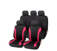 DZSYINGLONGSM Car Seat Cover Sets Car Seat Covers For Fusion Full Set Car Seat Covers Universal Size Side Airbag Compatible Washable Protectors(RED full set)