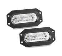 DZSYINGLONGSM Third 3RD Brake Light Tail Bumper Reverse Light LED Flash Brake Indicator Lamp 7inch Flush Mount Rear Strobe Warning 12V 24V Flood Beam Taillight(2pcs Reverse Light)