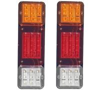 DZSYINGLONGSM Wing Mirror Indicator 2PCS 24V LED Truck Tail Light Turn Signal Rear Brake Lights Reverse Signal Lamp Trailer Lorry Bus Camper Caravan Car Accessories Mirror Indicator Light