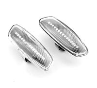 DZSYINGLONGSM Wing Mirror Indicator 2X LED Car Dynamic Turn Signal Light Side Marker Lamp Blinker Amber For Peugeot For 308 207 3008 5008 Mirror Indicator Light(Crystal white)