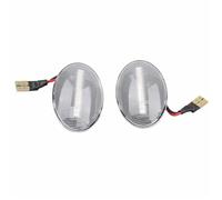DZSYINGLONGSM Wing Mirror Indicator Car Front Wing Smoke Lens Dynamic LED Side Marker Light For Opel For Astra F For Combo B For Combo C Turn Signal Lamp Mirror Indicator Light(Crystal)