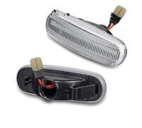 DZSYINGLONGSM Wing Mirror Indicator Lamp 2x For Lancia For Musa (350) 2005-2012 Repeater Dynamic LED Turn Signal Indicator Amber Light Car Styling(Silver LENS)