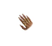DZSYJKTM 6Pcs Gold Beachy Seashell Stacked Knuckle Rings Set for Women Vintage Starfish Shell Metal Finger Ring Hawaii Holiday Conch Stackable Jewelry Pack, Metal, No Gemstone