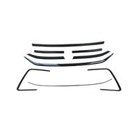DZSYOHFS Front Bumper Lip Car Front Bumper Black Stripe Chrome Trim Black Samurai Body Decoration Modification Kit For VW For Tiguan MK2 2022 2023 Car Front Spoilers(9PCS)