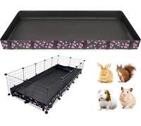 DZWLKJ Guinea Pig Cage Liner,Washable Tarp Bottom Base,Cherry Graphic,28"x70", Reusable for Rabbit, Chinchilla, Hedgehog, Ferret & Other Small Animals.