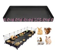 DZWLKJ Waterproof Guinea Pig Cage Liner,Washable Tarp Bottom Base,Cherry Graphic,24"x72", Reusable for Rabbit, Chinchilla, Hedgehog, Ferret & Other Small Animals.