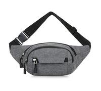 Dzxin Bum Bag, Waist Bag Dog Walking Bag with Adjustable Buckle Strap for Hiking, Running, Dog Walking, Cycling, Hiking Travel & Outdoor Activities (Grey)