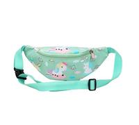 Dzxin Kids Fanny Pack, Cute Unicorn Kids Bum Bag Bumbag Waist Pack Cartoon Hipsack Belt Bag Small Belt Bum Bag Crossbody Purse Waist Pouch for Toddler Girls Boys Running Hiking Travel Sports(Green)
