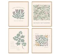 dzxnouart Set of 4 Mindset Mental Health Posters Motivational Psychology Pictures Positive Quotes Prints For Calming Corner Decorations, No Frame (20x25cm)