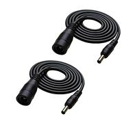 DZYDZR 2pcs 1 Meter 2.1mm x 5.5mm Female to 1.35mm x 3.5mm Male DC Extension Cable Converter Black 22 AWG Copper Wire Plug Max 24V 3A (3.3ft)