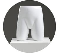 DZYHFCO Mannequin Male Torso Body, Tailors Dummy Half Scale Mannequins, Hip Underwear For Storefront Window(White)