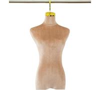 DZYHFCO Mannequin Torso Female, Half Body Dress Form For Wedding/Sewing Display, Dresses Tailors Dummy Manikin(Light Brown)