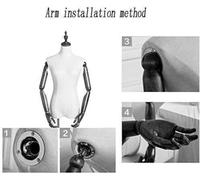 DZYHFCO Professional Female Tailors Dummy Mannequin Dressmakers Torso Display Bust Body Model Props Clothing Store(S)
