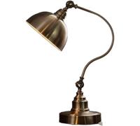 DZYHFCO Table Light Nightstand Lamp Adjustable Angle Metal Table Lamp Creative Nightstand Lamp with Metal Lampshade Retro Desk Light Desk Lamp Table Lamps for Bedroom(Push Button Switch)