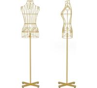 DZYHFCO Woman Mannequin Tailors Dummy Model Adjustable Height Body Manikins Iron Mannequin Stand Bridal Gowns Tailor Clothing Store Modeling Racks Photography Full Body Wedding Dress Display Stand (C