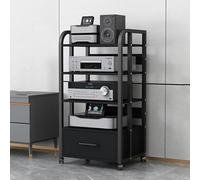 DZZTHSH HiFi Audio Rack Cabinet for Home - 100 cm High Audio Rack HiFi Shelf for Amplifiers, Turntables, and Stereo Receivers - Corner Entertainment Center Stand
