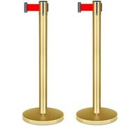 DZZTHSH Retractable Crowd Control Stakes, Heavy Duty Post Barrier Set for Airports, Sturdy Holder for Barrier Signs