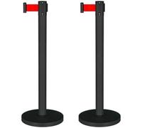 DZZTHSH Retractable Crowd Control Stakes, Heavy Duty Post Barrier Set for Airports, Sturdy Holder for Barrier Signs