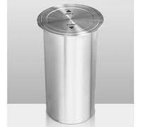 DZZTHSH Stainless Steel Embedded Trash Chute, Round Countertop Waste Bin with Flap Lid, Recessed Trash Grommets for Modern Kitchens, Space-Saving Waste Solution