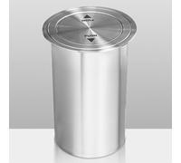 DZZTHSH Stainless Steel Embedded Trash Chute, Round Countertop Waste Bin with Flap Lid, Recessed Trash Grommets for Modern Kitchens, Space-Saving Waste Solution