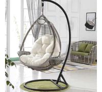 DZZTHSH Swing Chair Cushion For Garden Patio Rattan Swing Chair, Egg Shaped Hammock Chair Cushion For Outdoor/Indoor Furniture Decoration(Not Include The Wicker Chair, Only Cushion)
