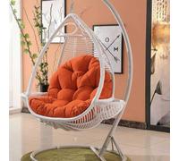 DZZTHSH Swing Chair Cushion For Garden Patio Rattan Swing Chair, Egg Shaped Hammock Chair Cushion For Outdoor/Indoor Furniture Decoration(Not Include The Wicker Chair, Only Cushion)