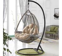 DZZTHSH Swing Chair Cushion For Garden Patio Rattan Swing Chair, Egg Shaped Hammock Chair Cushion For Outdoor/Indoor Furniture Decoration(Not Include The Wicker Chair, Only Cushion)