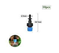(E) 1/4 Inch Nozzle Dripper Watering Sprayer Misting Sprinkler With Hose Tee Barb thread Connector For Garden Atomizing System