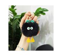 (E#1 Plush Coal Ball Duck-Black) Cute plush big-eyed duck girlfriend bag car imitation lazy rabbit fur pendant gift